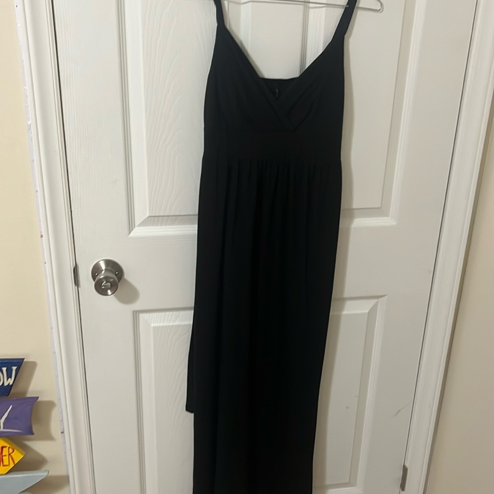 Black long summer dress